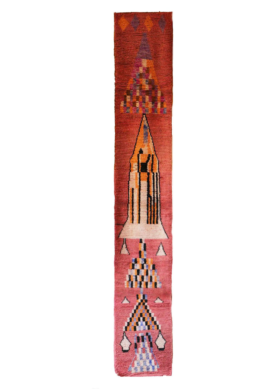 Tapis de couloir Berbere marocain pure laine 72 x 486 cm - AFKliving