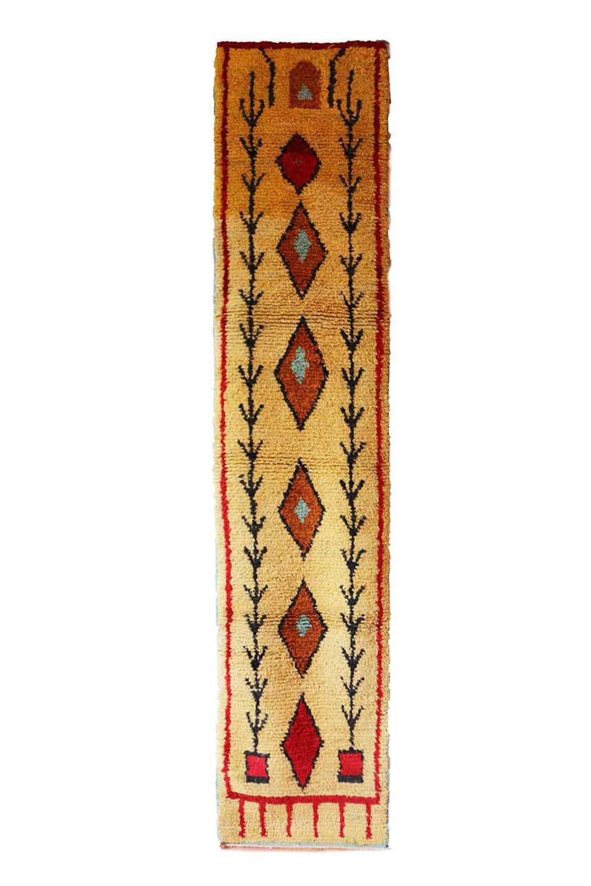 Tapis de couloir Berbere marocain pure laine 73 x 343 cm - AFKliving