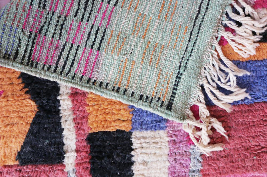 Tapis de couloir Berbere marocain pure laine 74 x 320 cm - AFKliving