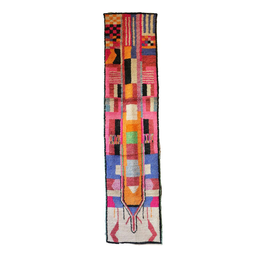 Tapis de couloir Berbere marocain pure laine 74 x 320 cm - AFKliving