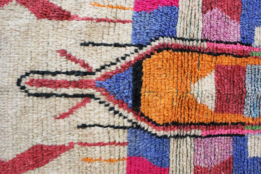 Tapis de couloir Berbere marocain pure laine 74 x 320 cm - AFKliving