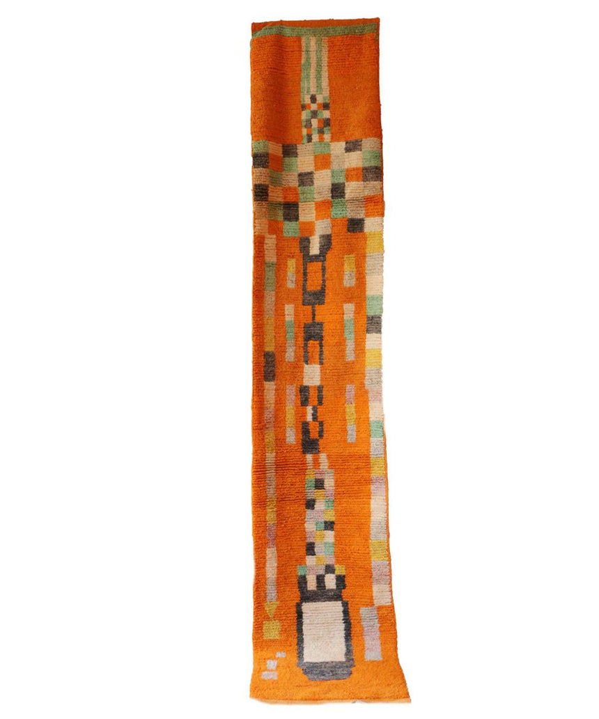 Tapis de couloir Berbere marocain pure laine 75 x 385 cm VENDU - AFKliving