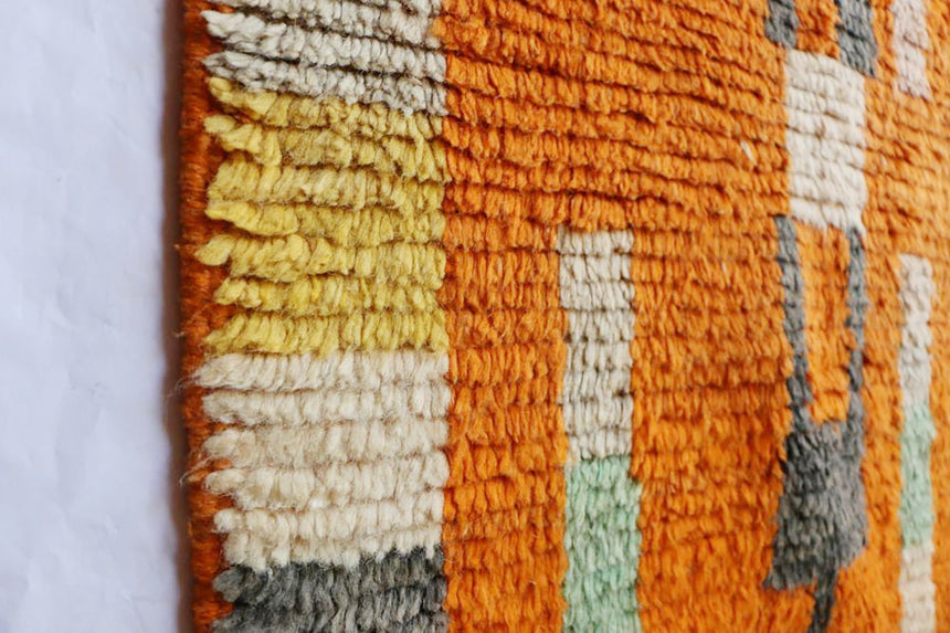 Tapis de couloir Berbere marocain pure laine 75 x 385 cm VENDU - AFKliving