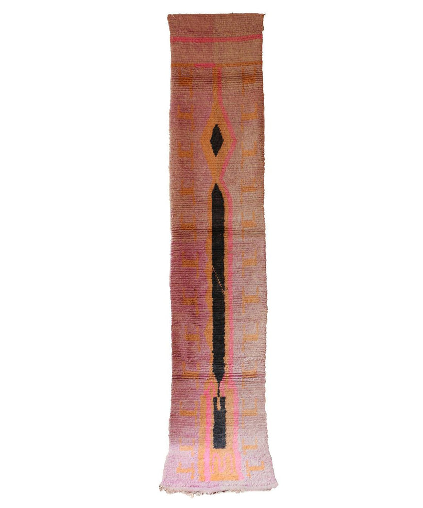 Tapis de couloir Berbere marocain pure laine 75 x 400 cm VENDU - AFKliving