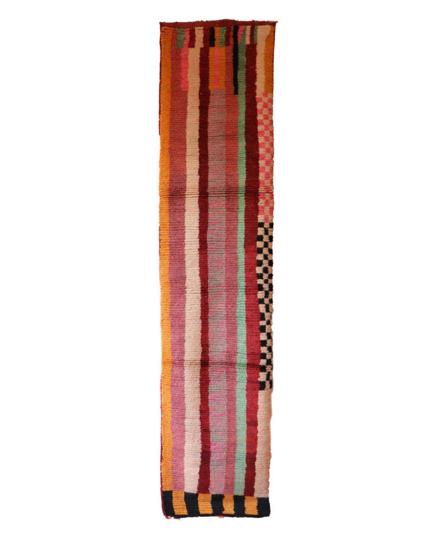 Tapis de couloir Berbere marocain pure laine 76 x 344 cm VENDU - AFKliving