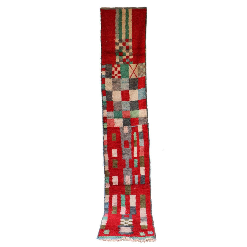Tapis de couloir Berbere marocain pure laine 76 x 408 cm - AFKliving