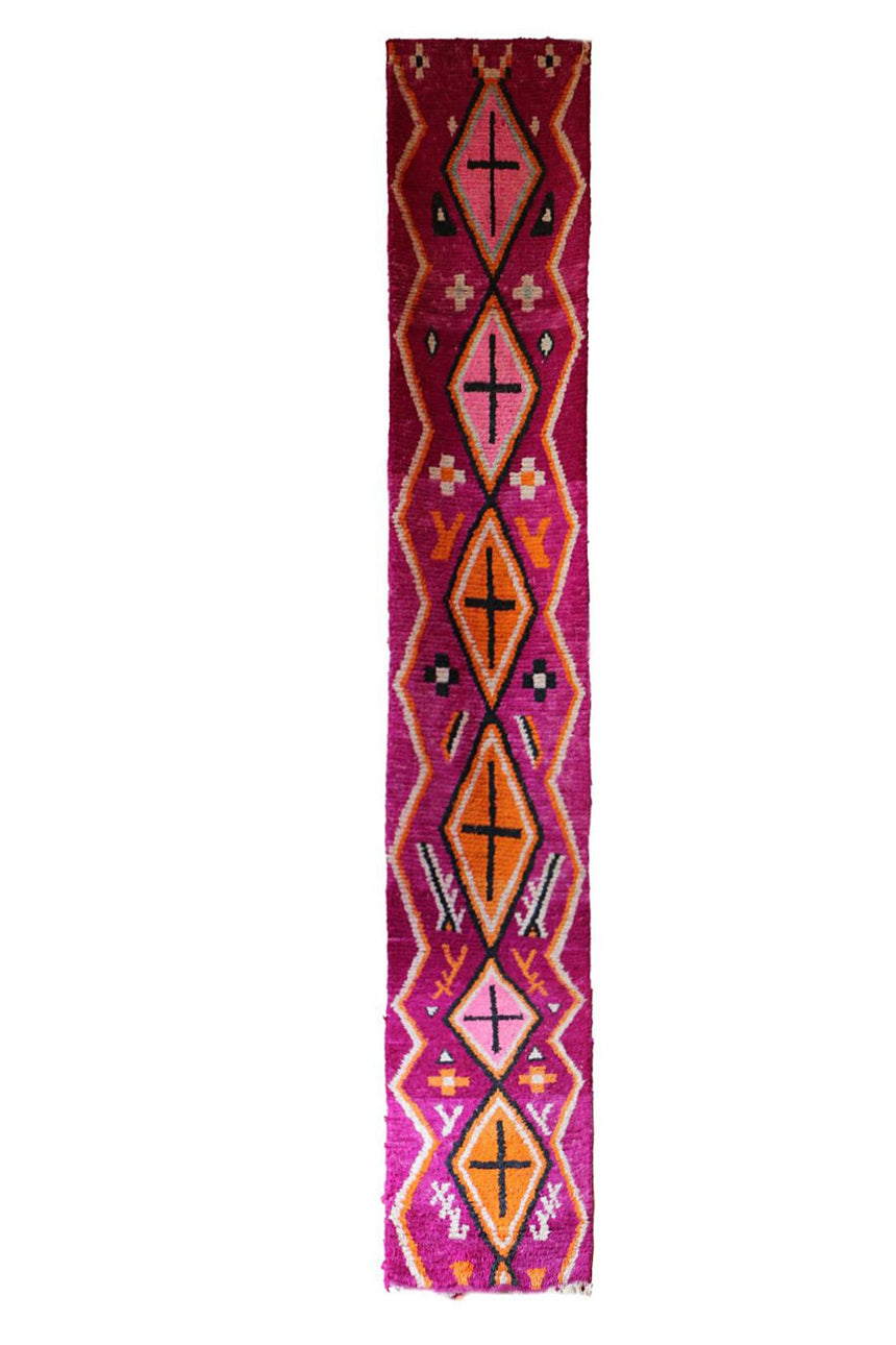 Tapis de couloir Berbere marocain pure laine 78 x 507 cm - AFKliving