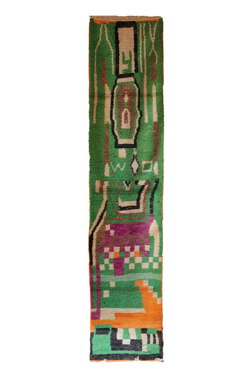 Tapis de couloir Berbere marocain pure laine 81 x 396 cm - AFKliving