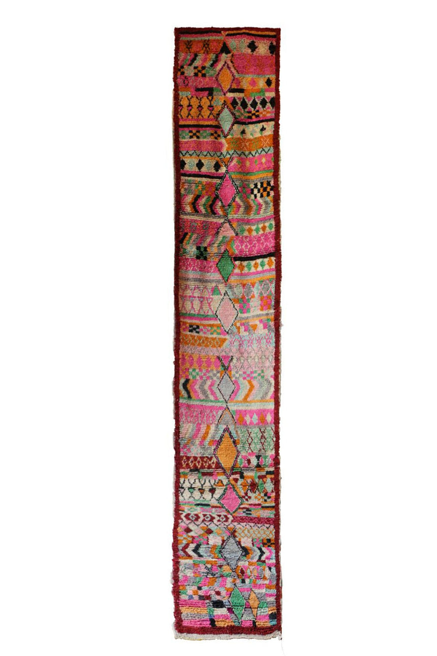 Tapis de couloir Berbere marocain pure laine 82 x 494 cm - AFKliving