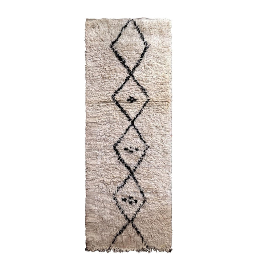 Tapis de couloir Berbere marocain pure laine 90 x 257 cm - AFKliving