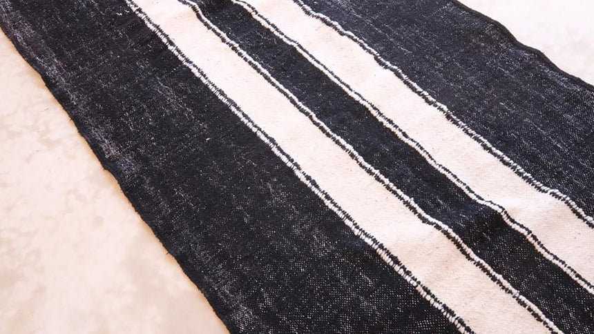 Tapis de couloir Kilim Berbere pure laine 112 x 302 cm - AFKliving