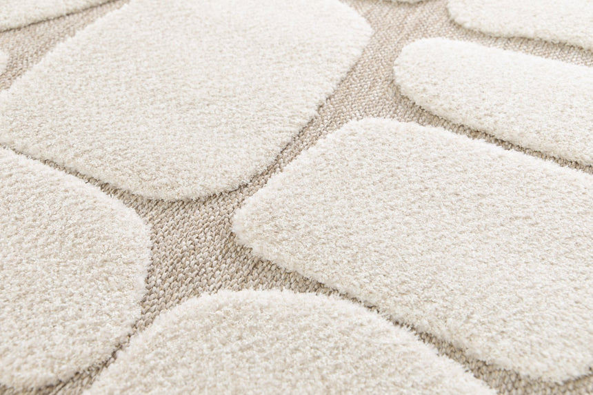 Tapis en relief style japandi GALET - AFKliving