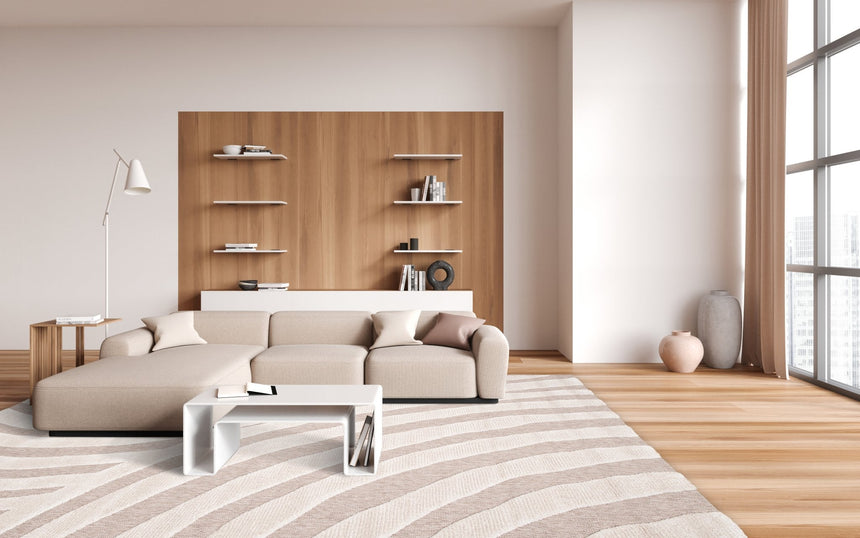 Tapis en relief style japandi ONDE - AFKliving