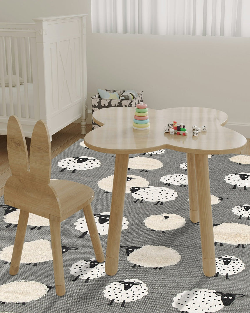 Tapis enfant en coton PETITS MOUTONS - AFKliving