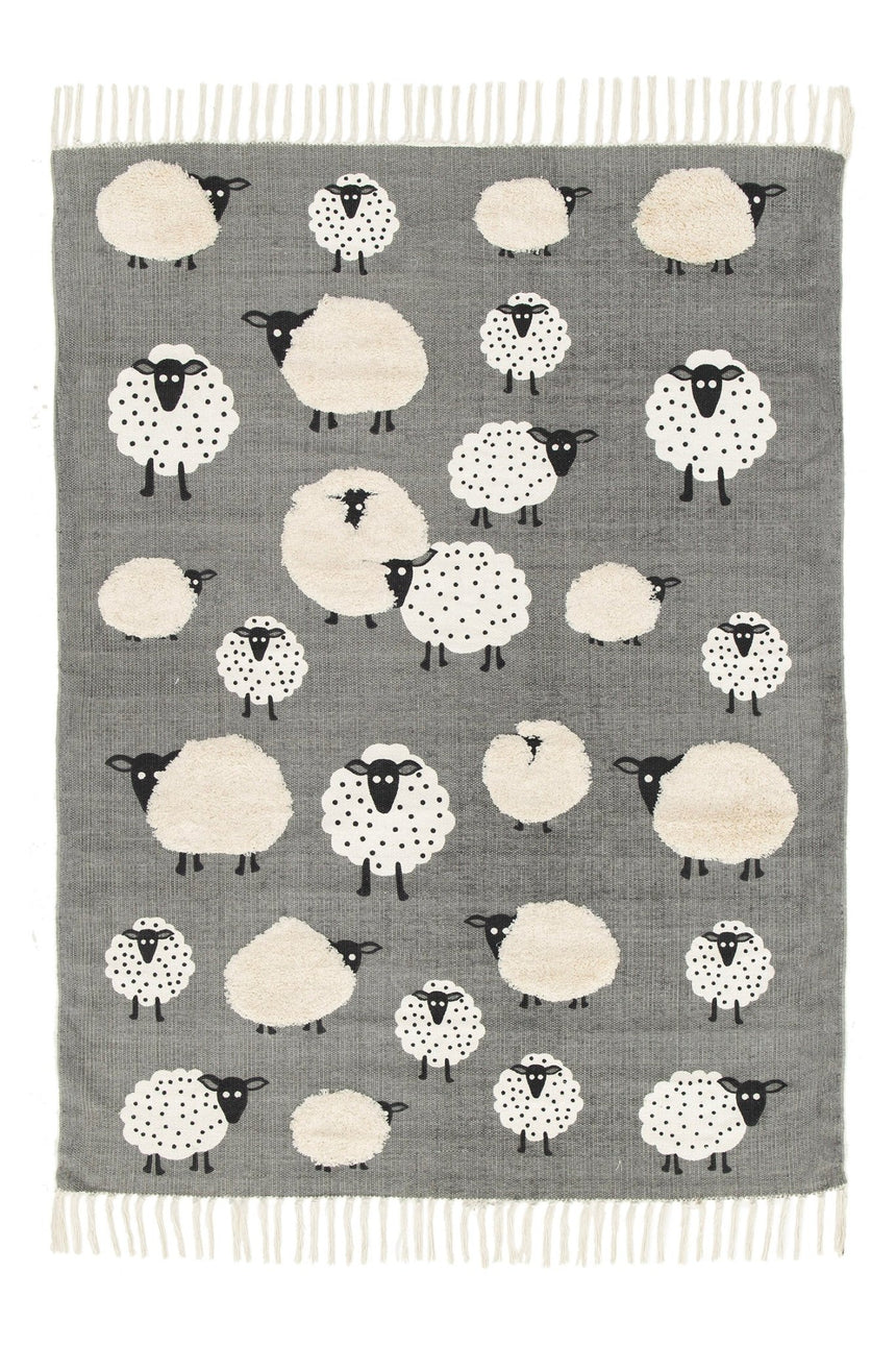 Tapis enfant en coton PETITS MOUTONS - AFKliving