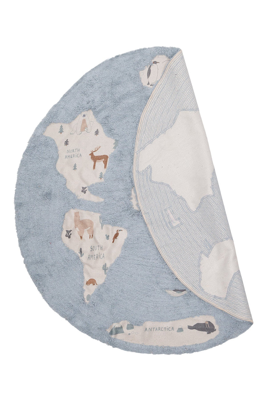 Tapis enfant lavable MONDE - AFKliving