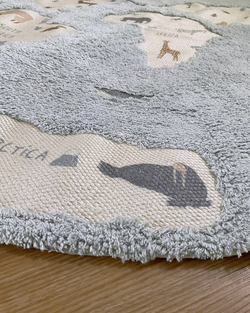 Tapis enfant lavable MONDE - AFKliving
