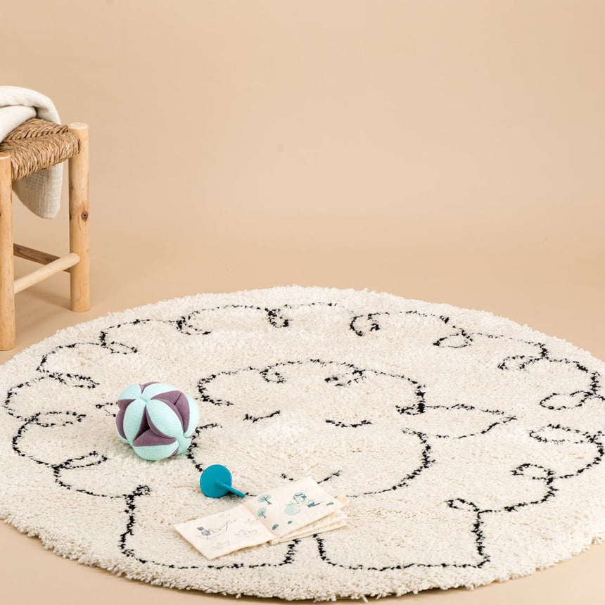 Tapis enfant rond PETIT MOUTON - AFKliving