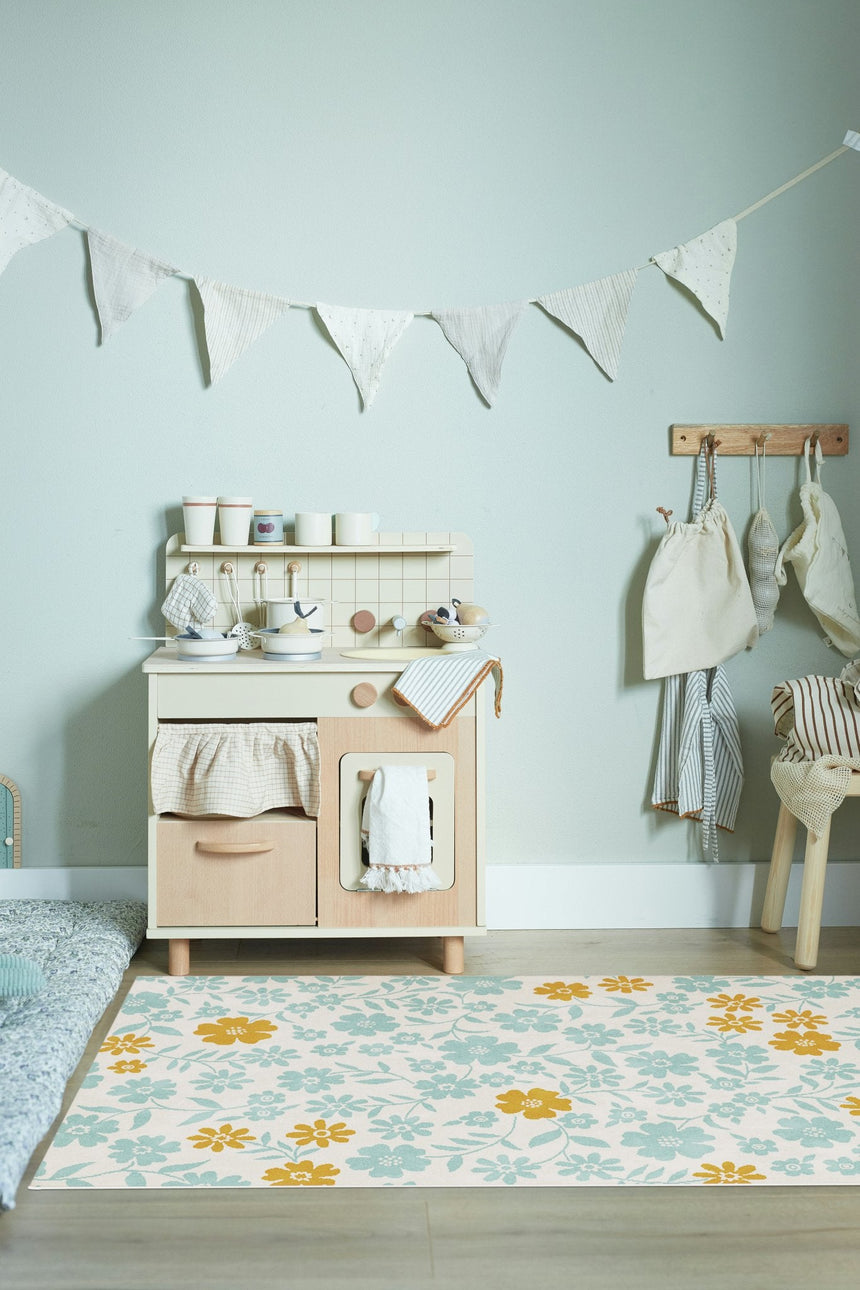Tapis enfant super doux FLEURS - AFKliving