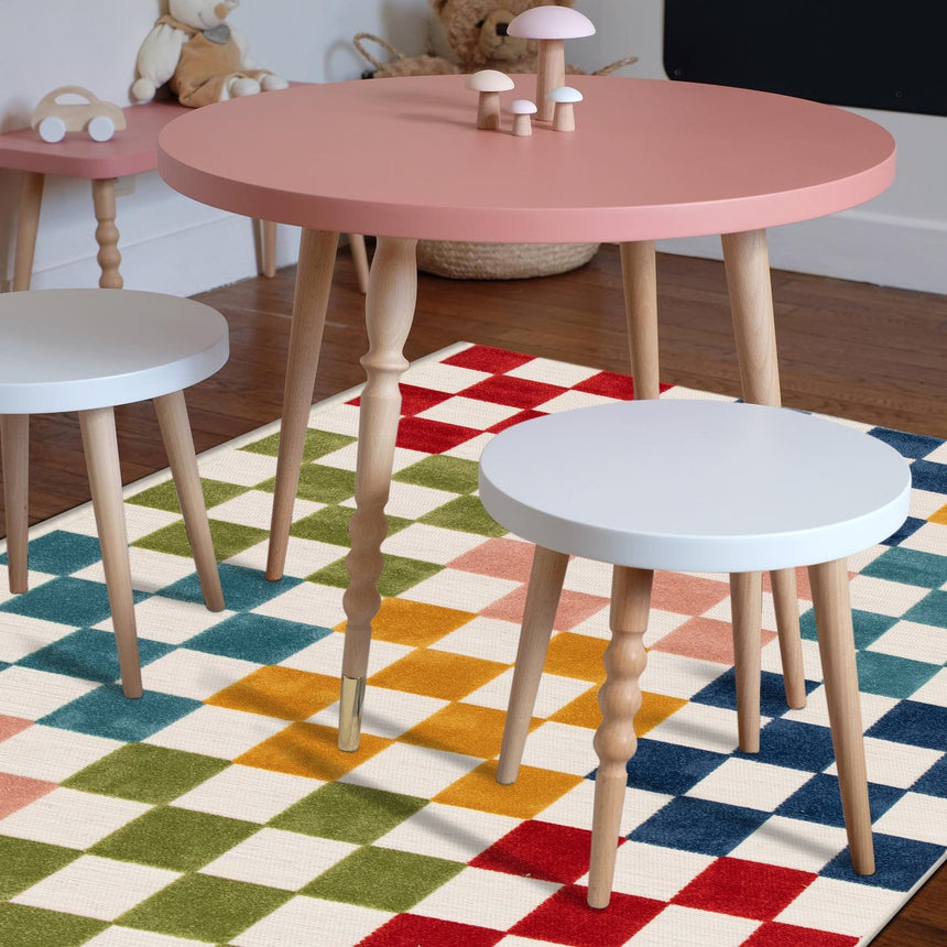 Tapis intérieur extérieur avec effet sculpté MULTI CARREAUX - AFKliving