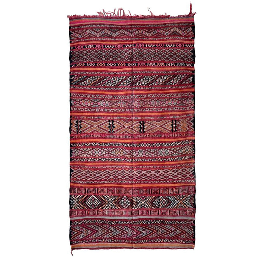 Tapis Kilim Berbere marocain pure laine 150 x 285 cm - AFKliving