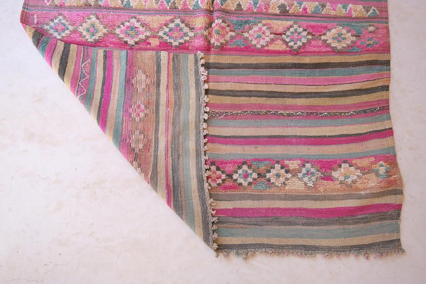 Tapis Kilim Berbere marocain pure laine 155 x 363 cm - AFKliving