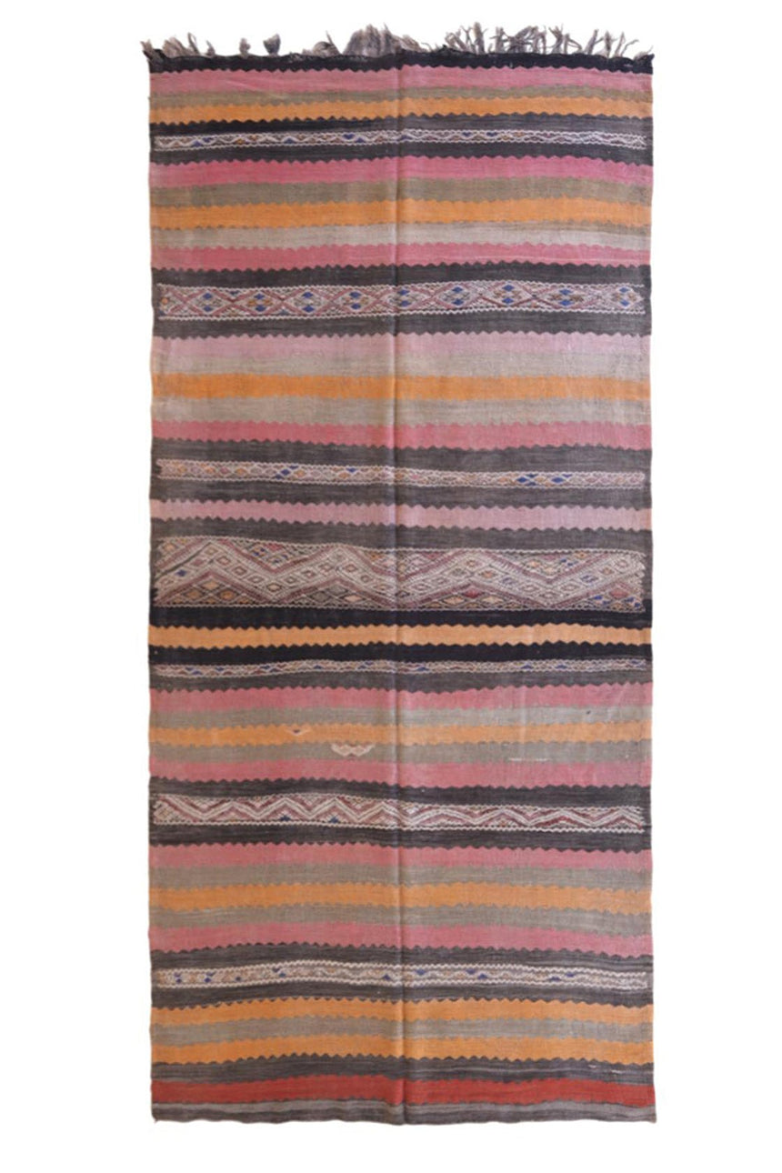 Tapis Kilim Berbere marocain pure laine 173 x 370 cm - AFKliving