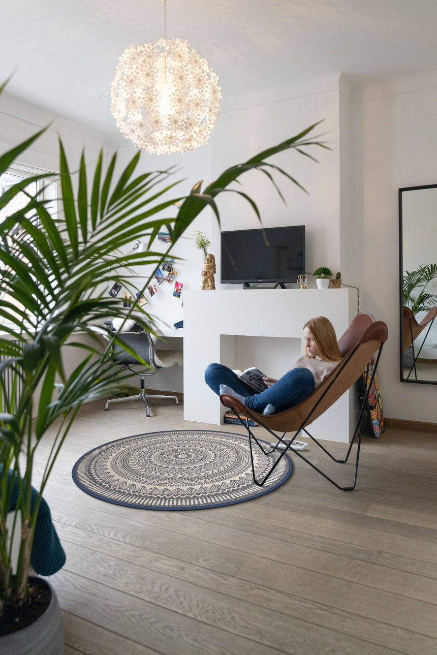 Tapis rond design intérieur extérieur MANDALA - AFKliving