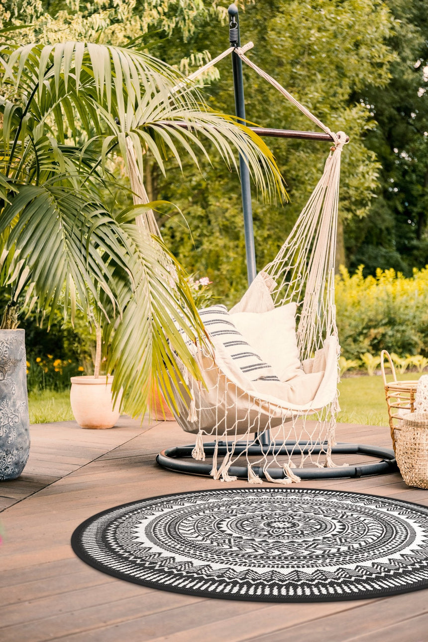 Tapis rond design intérieur extérieur MANDALA - AFKliving