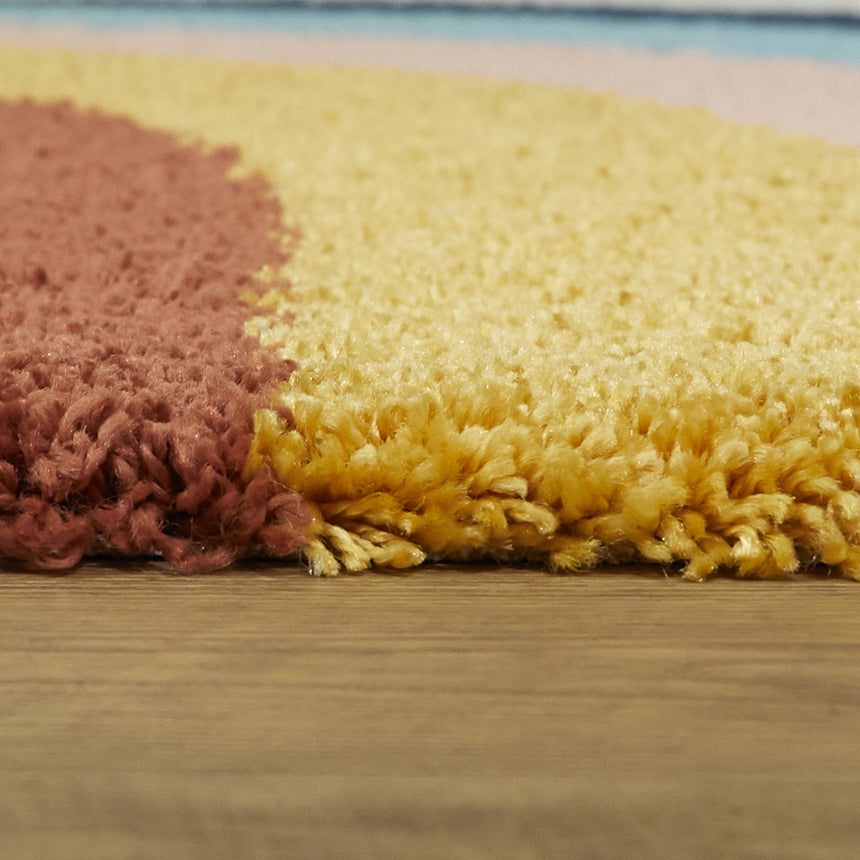 Tapis rond enfant à poil haut doux et confortable COLORS - AFKliving