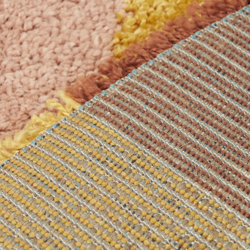 Tapis rond enfant à poil haut doux et confortable COLORS - AFKliving