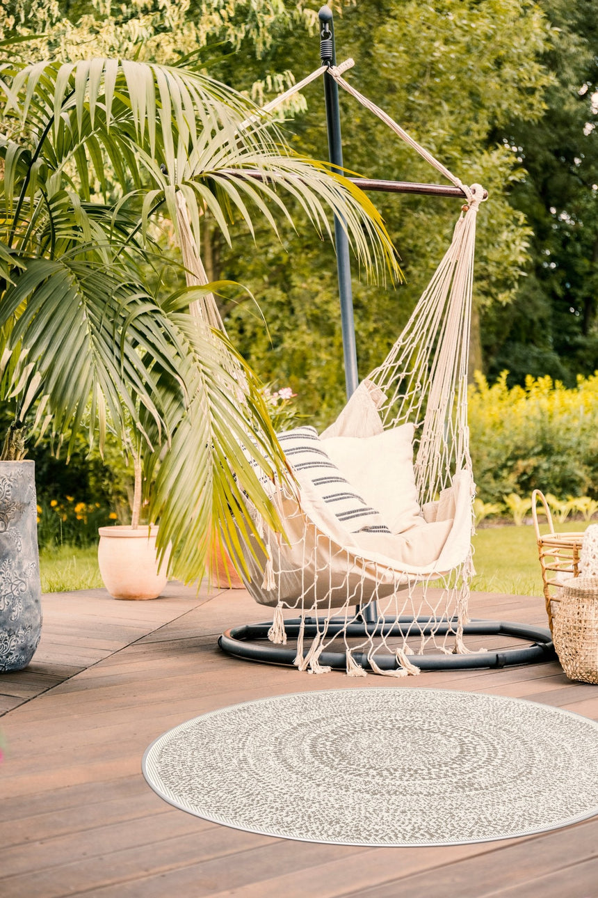 Tapis rond intérieur extérieur style ethnique TRIBAL - AFKliving