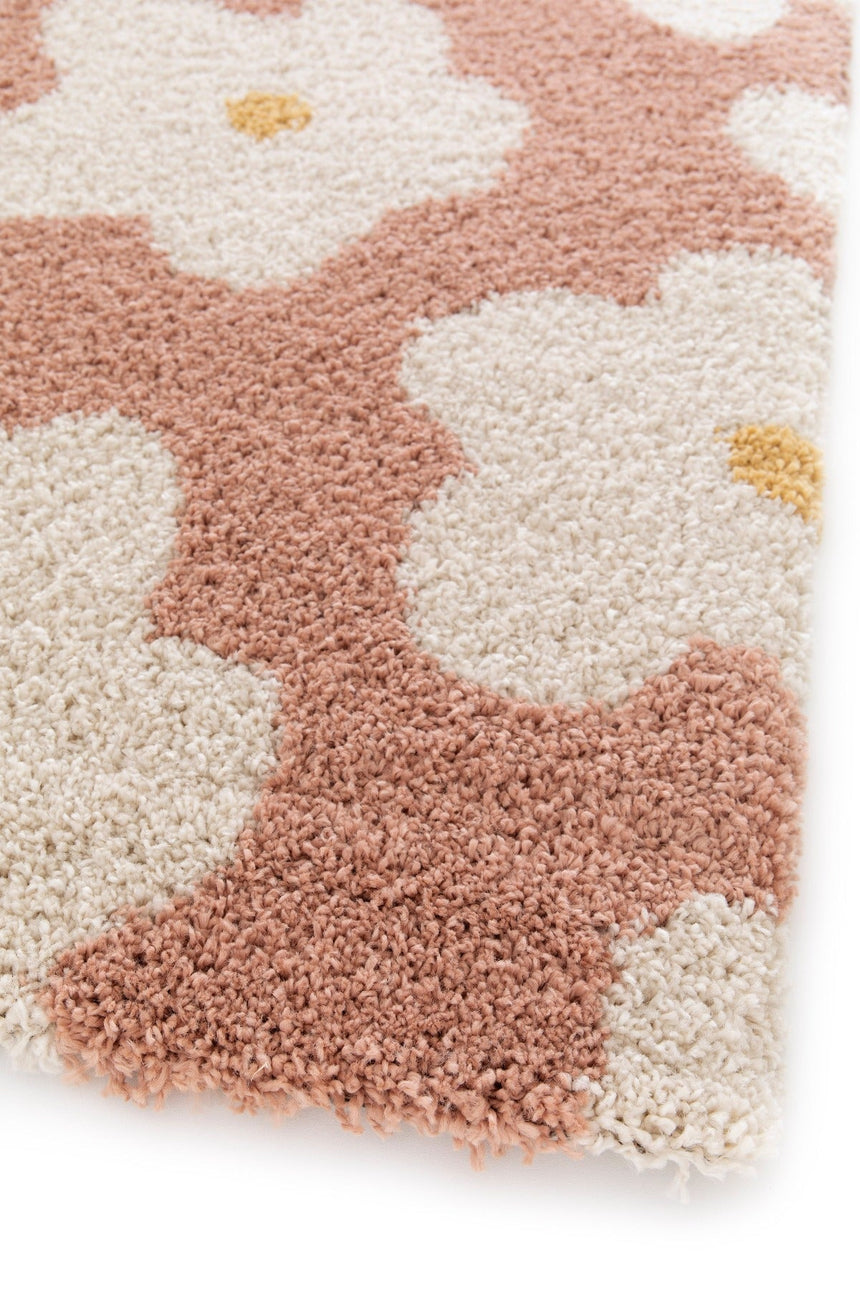 Tapis shaggy épais et confortable FLEURS - AFKliving