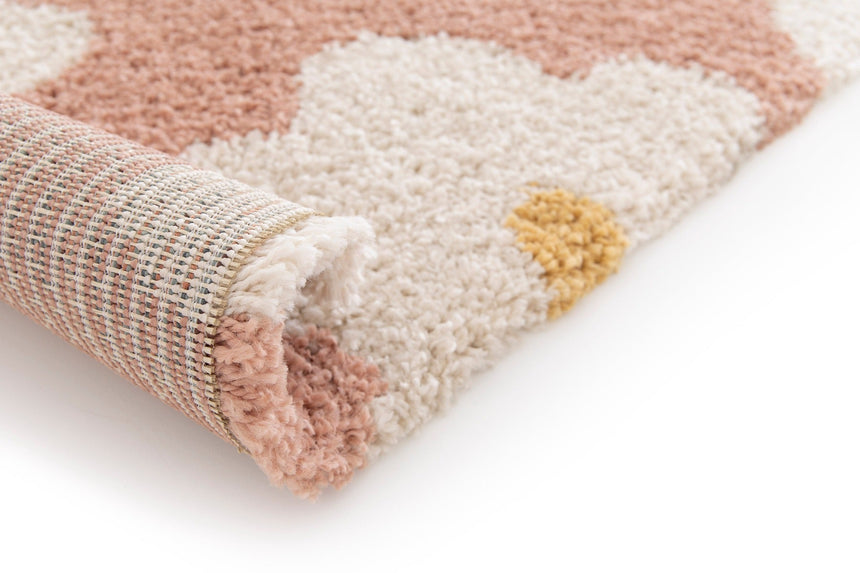 Tapis shaggy épais et confortable FLEURS - AFKliving