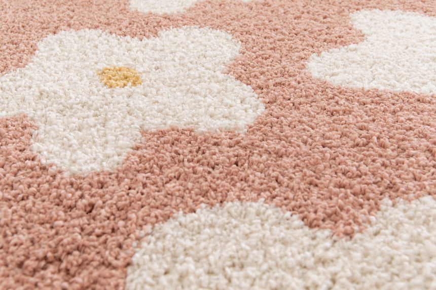 Tapis shaggy épais et confortable FLEURS - AFKliving
