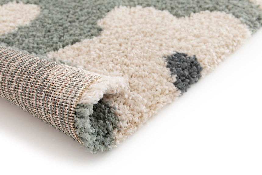 Tapis shaggy épais et confortable FLEURS - AFKliving