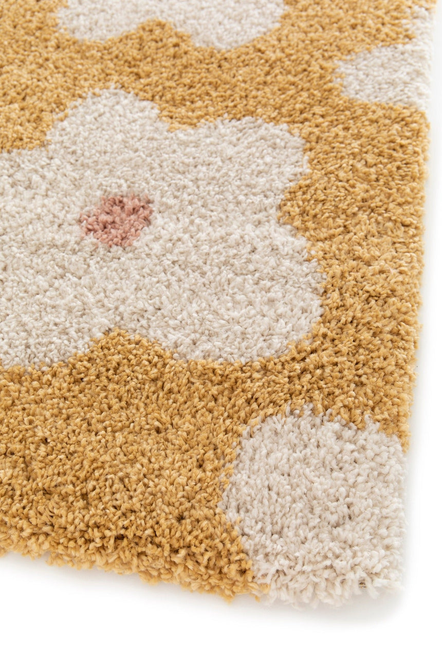 Tapis shaggy épais et confortable FLEURS - AFKliving