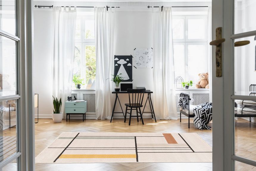 Tapis super doux très graphique PIET - AFKliving