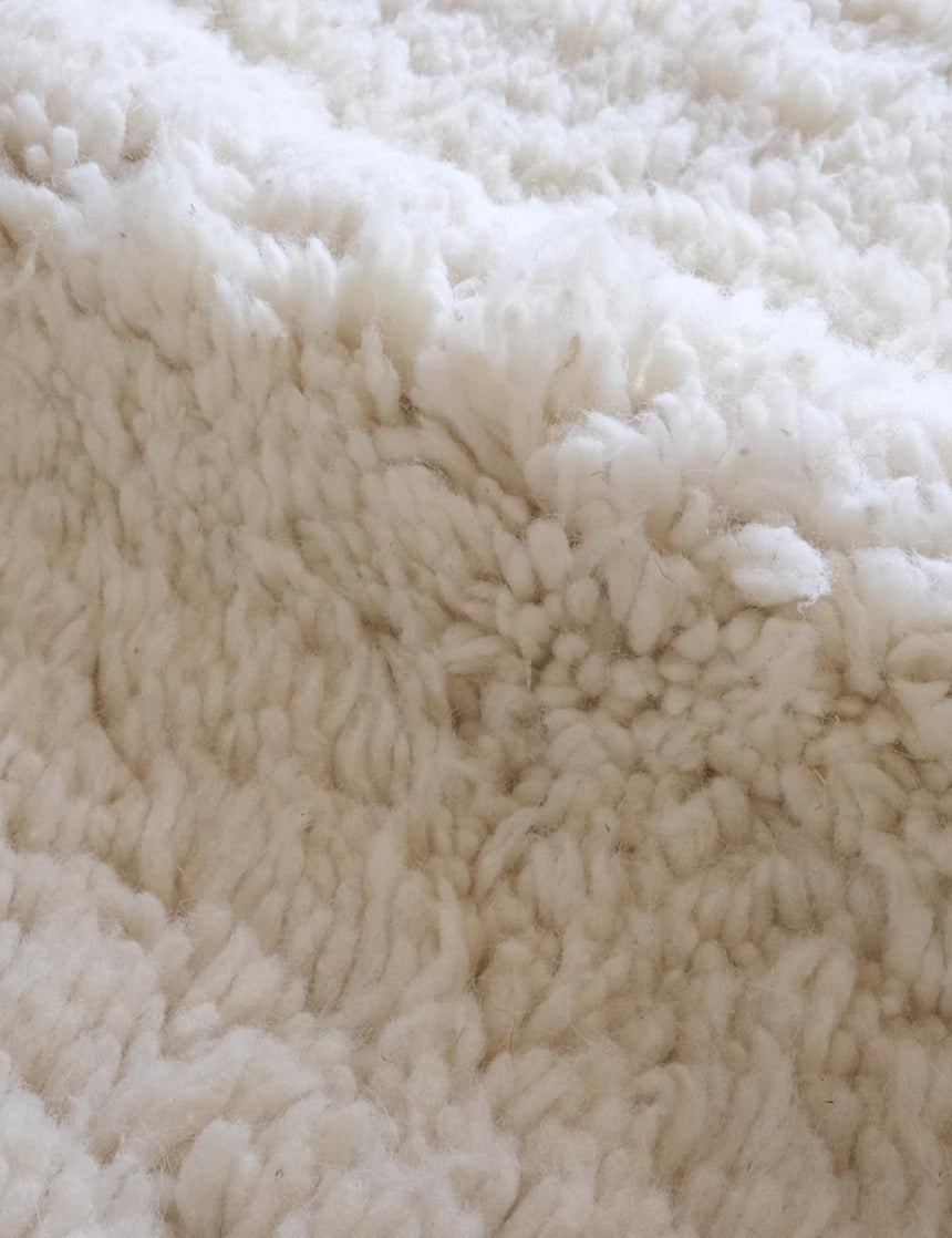 Tapis berbère épuré pour intérieur moderne en laine 198 x 280 cm