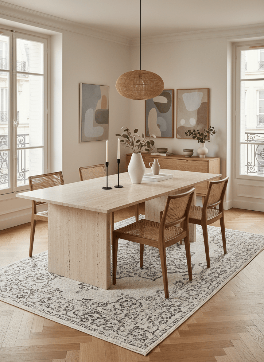 Tapis intérieur extérieur style bohème chic ALHAMBRA