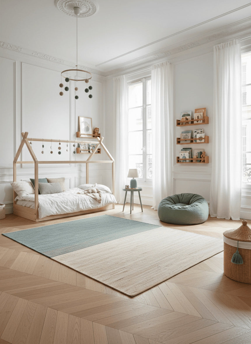 Tapis design en jute tissé main BANDOL
