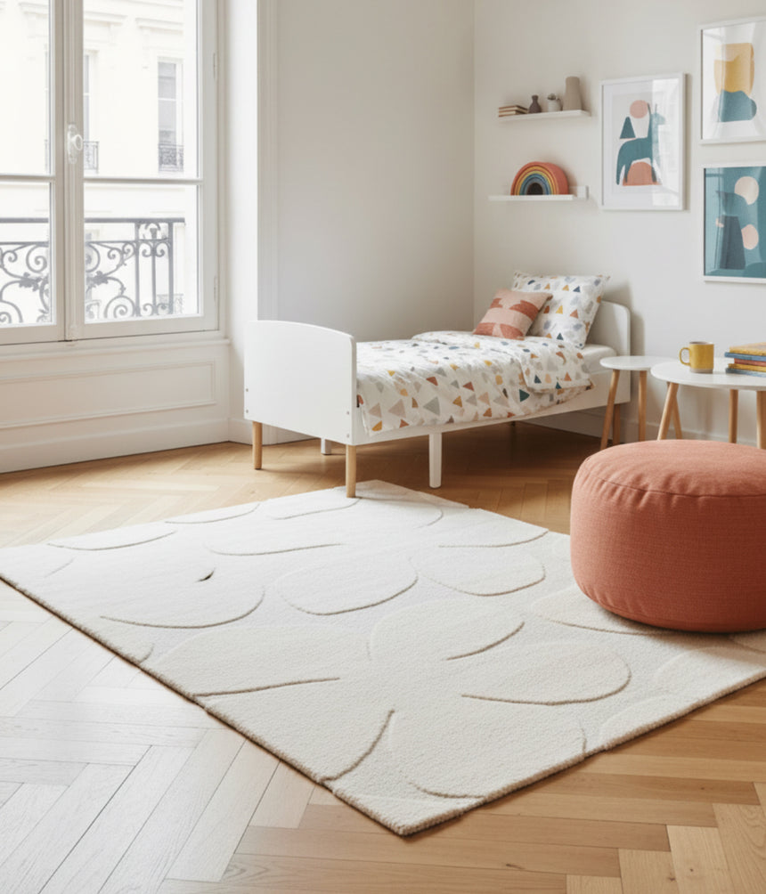 Tapis doux à motifs en relief BLOSSOM