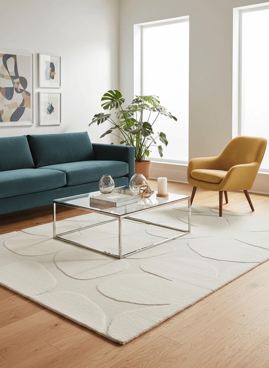 Tapis doux à motifs en relief BLOSSOM