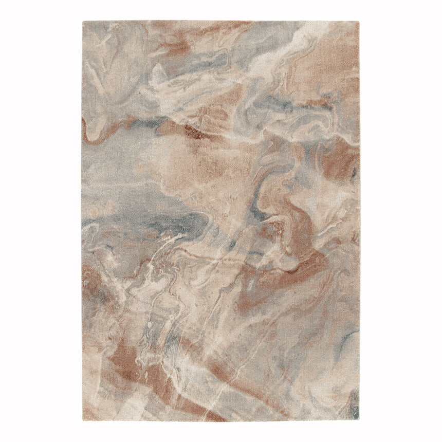 Tapis abstrait en fibres recyclées CARRARE