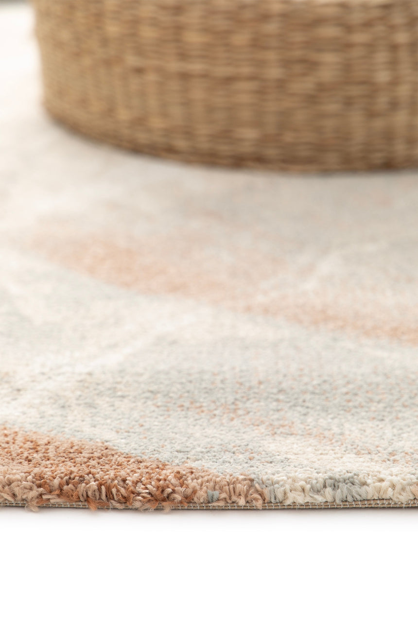 Tapis abstrait en fibres recyclées CARRARE