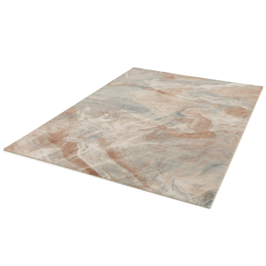 Tapis abstrait en fibres recyclées CARRARE