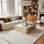 Soft and thick embossed rug in recycled polyester CALLIGRAMME