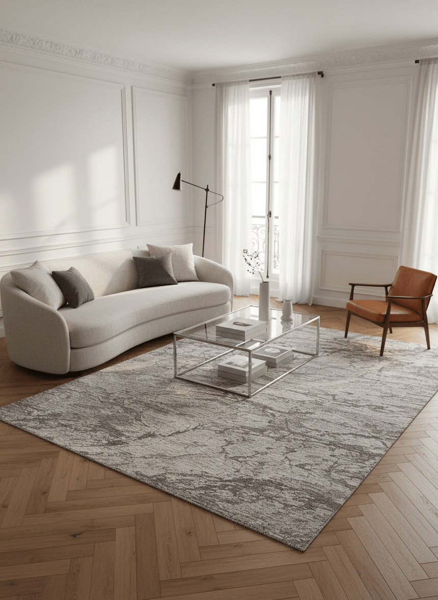 Tapis texturé aux tons naturels CLIFF