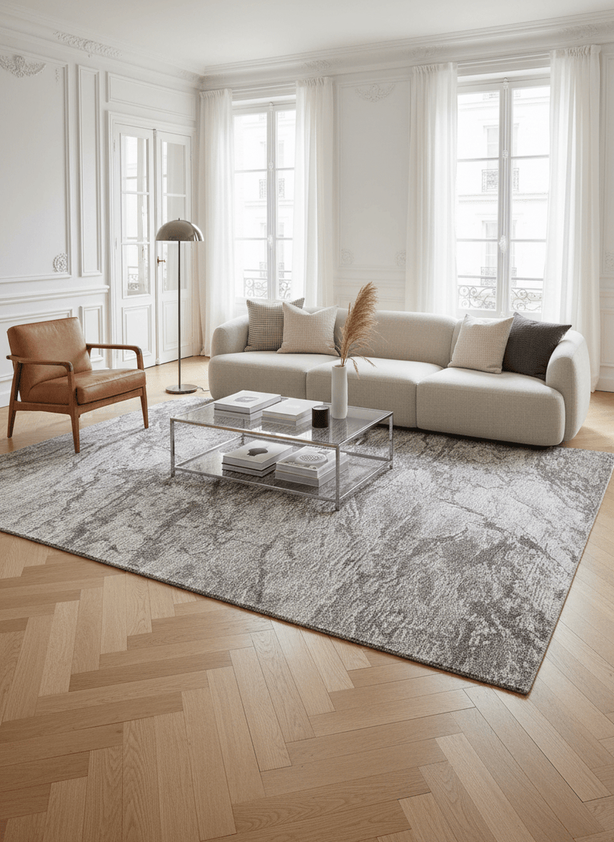 Tapis texturé aux tons naturels CLIFF
