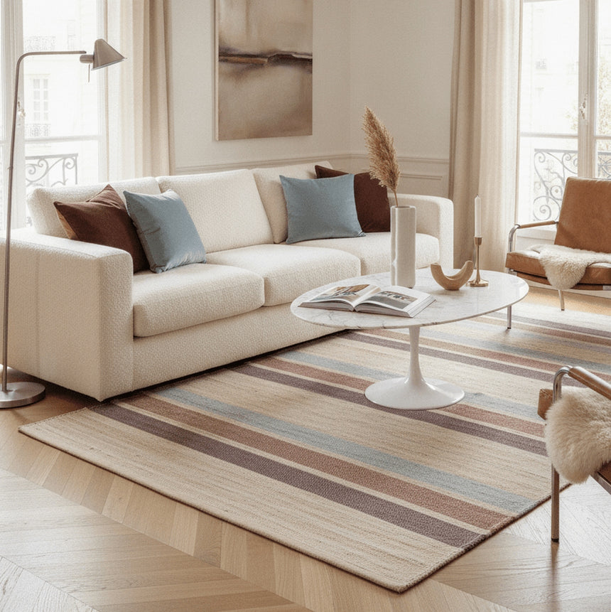 Tapis design en jute tissé main GARRIGUE